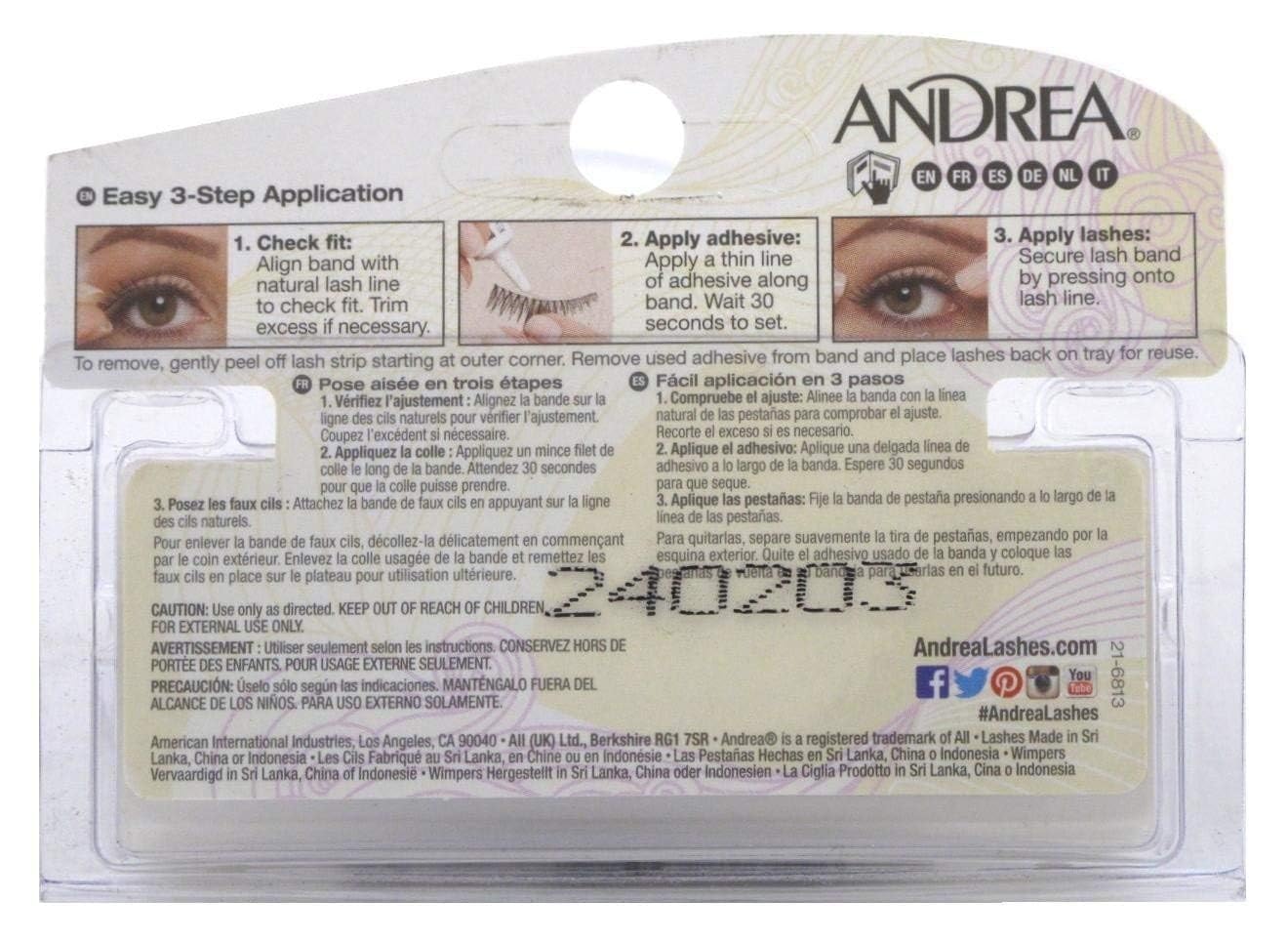 Andrea Lashes Strip Style 45 Black (6 Pack) Beauty & Personal Care Andrea