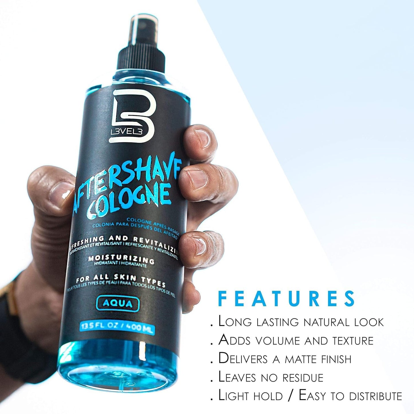 L3 Level 3 After Shave Spray Cologne - Softens Skin - Refreshes and Relieves Face and Skin - Moisturizing Formula Level Three After Shaving, Fresh Beauty & Personal Care L3