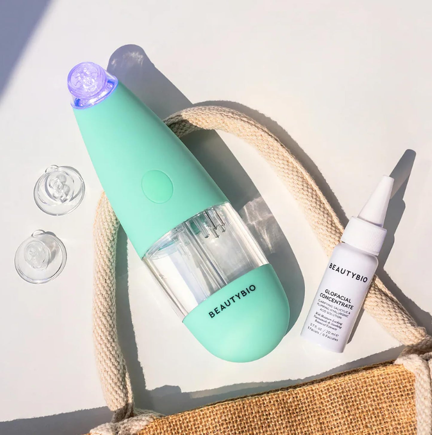 BeautyBio GLOfacial Hydro-Infusion Deep Pore Cleansing + Blue LED Clarifying Tool & Concentrates Beauty & Personal Care beautybio