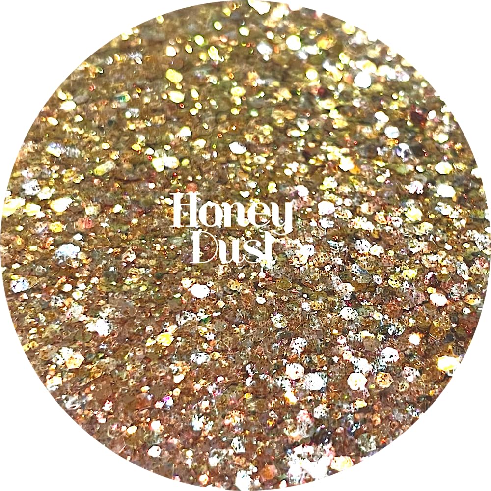 Gold Polyester Glitter | Craft Glitter | Glitter for Arts & Crafts | Tumblers | Cosmetics | Nails | Epoxy Resin Art | Slime | DIY | Body Glitter | 1 Beauty & Personal Care Glitter Heart Co.