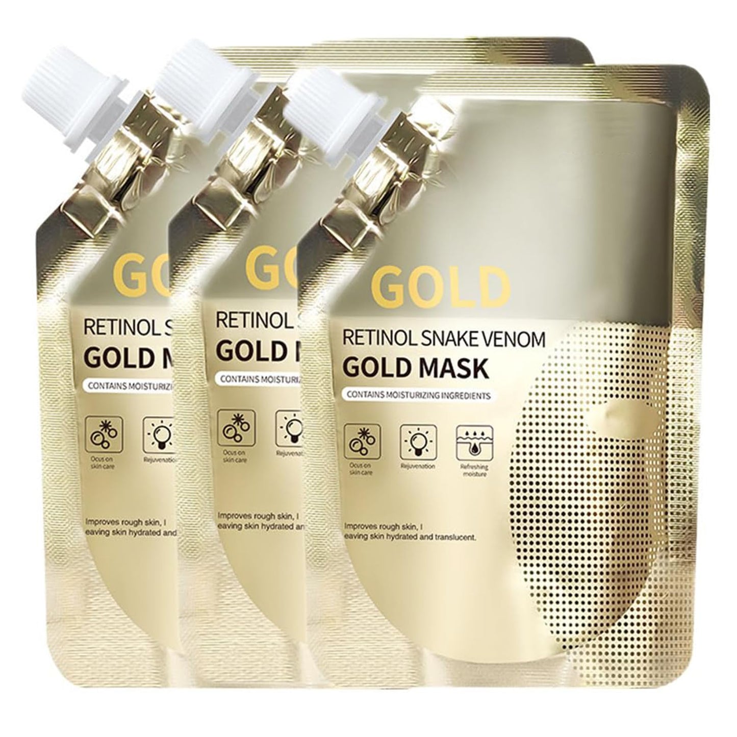 Retinol Snake Venom Peptide Gold Mask Anti-aging Clear and Moisturizing Improving Rough Skin Peeling Mask, Tightening Moisturizing Toning Beauty & Personal Care Grospe