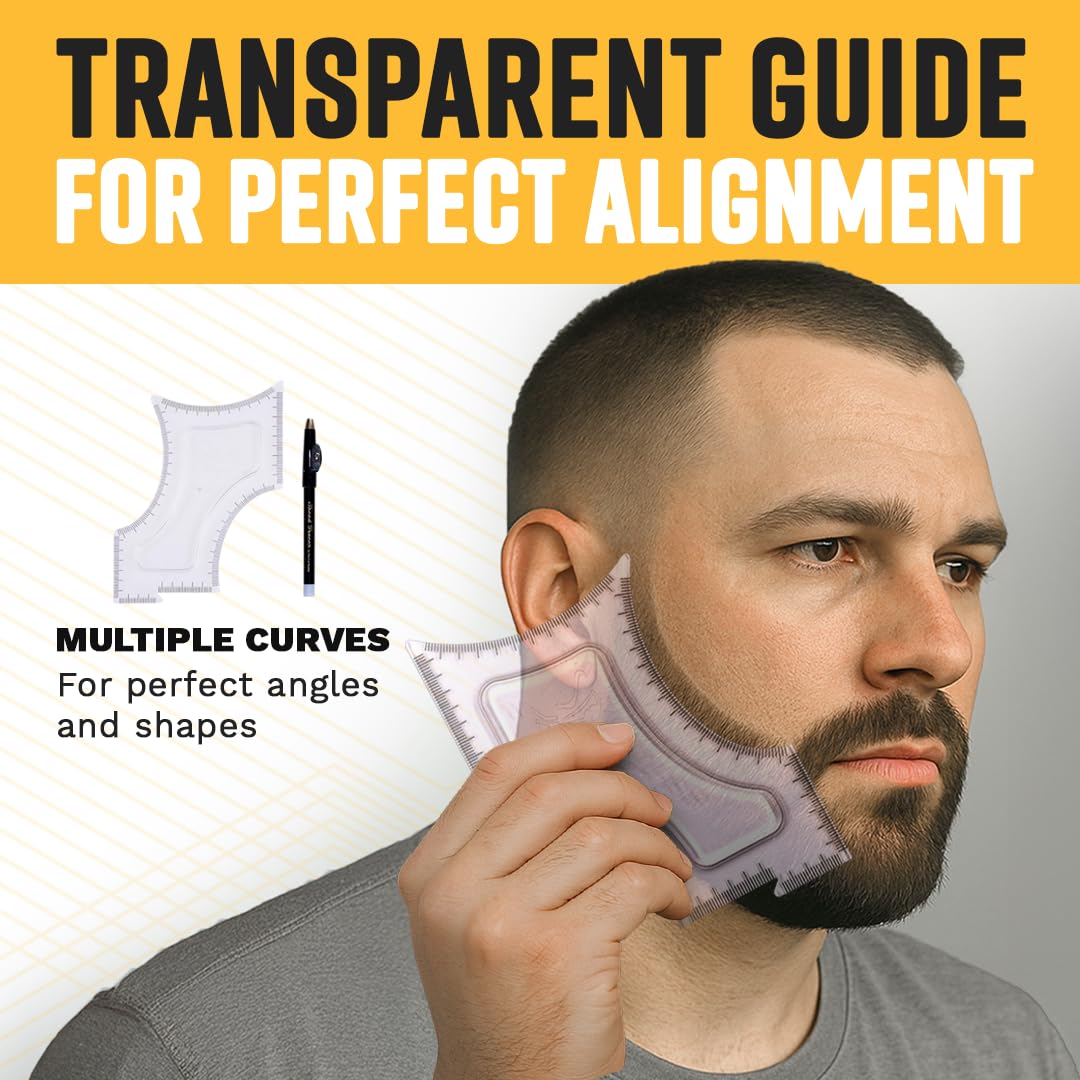 The Cut Buddy Original Shaping Tool, Clear Beard and Hairline Template with Bonus Tracer Pencil, As Seen on Shark Tank Beauty and Personal Care The Cut Buddy