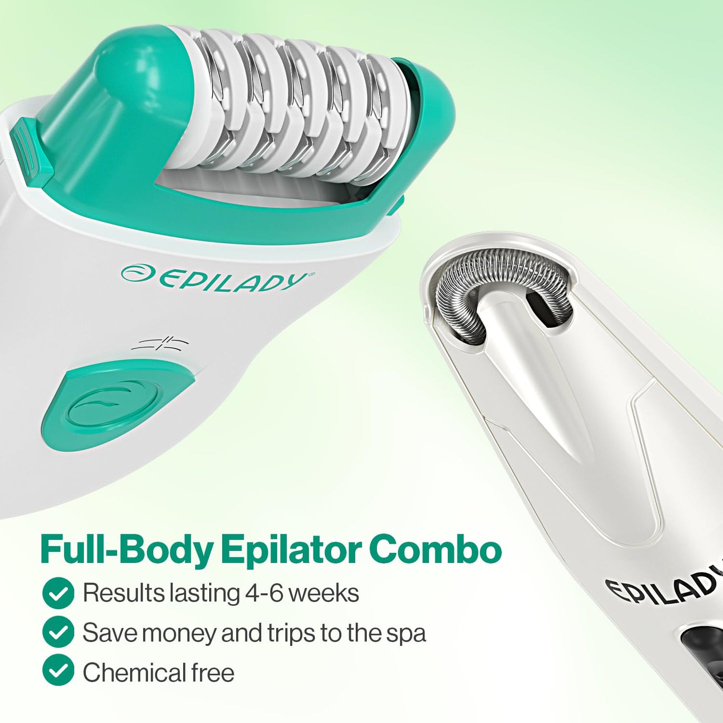 Epilady Face & Body Hair Removal Device Bundle, Speed Corded Electric Epilator for Women with Facial Hair Remover, Epilator for Legs, Arms, Underarms Beauty and Personal Care Epilady