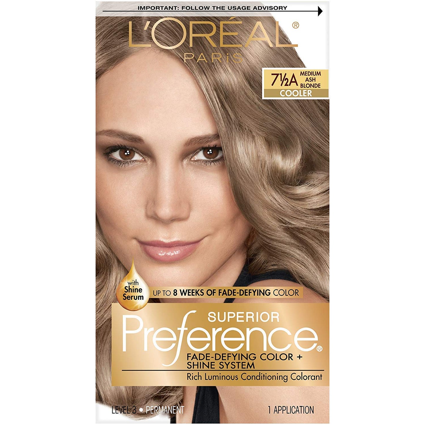 L'Oreal Superior Preference Hair Color [7-1/2A] Medium Ash Blonde (Cooler) 1 Each (Pack of 2) Beauty & Personal Care L'Oreal Paris