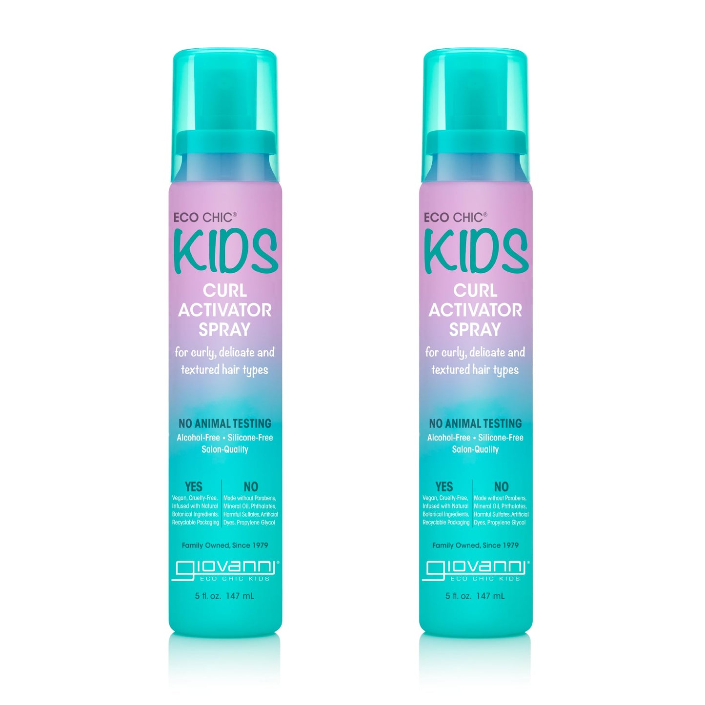 GIOVANNI Eco Chic Kids Curl Activator Spray - Curl Refresher Spray For Kids, Curl Refresher Spray For Curly Hair, Curl Revitalizer Spray For Curly Beauty & Personal Care GIOVANNI