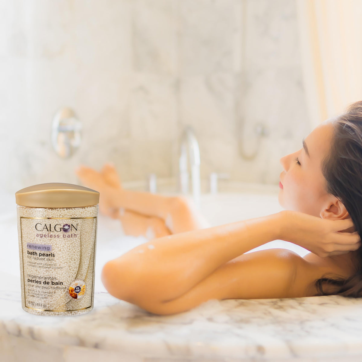 Calgon Ageless Bath Series Renewing Pearls, 16 oz. Beauty and Personal Care Calgon
