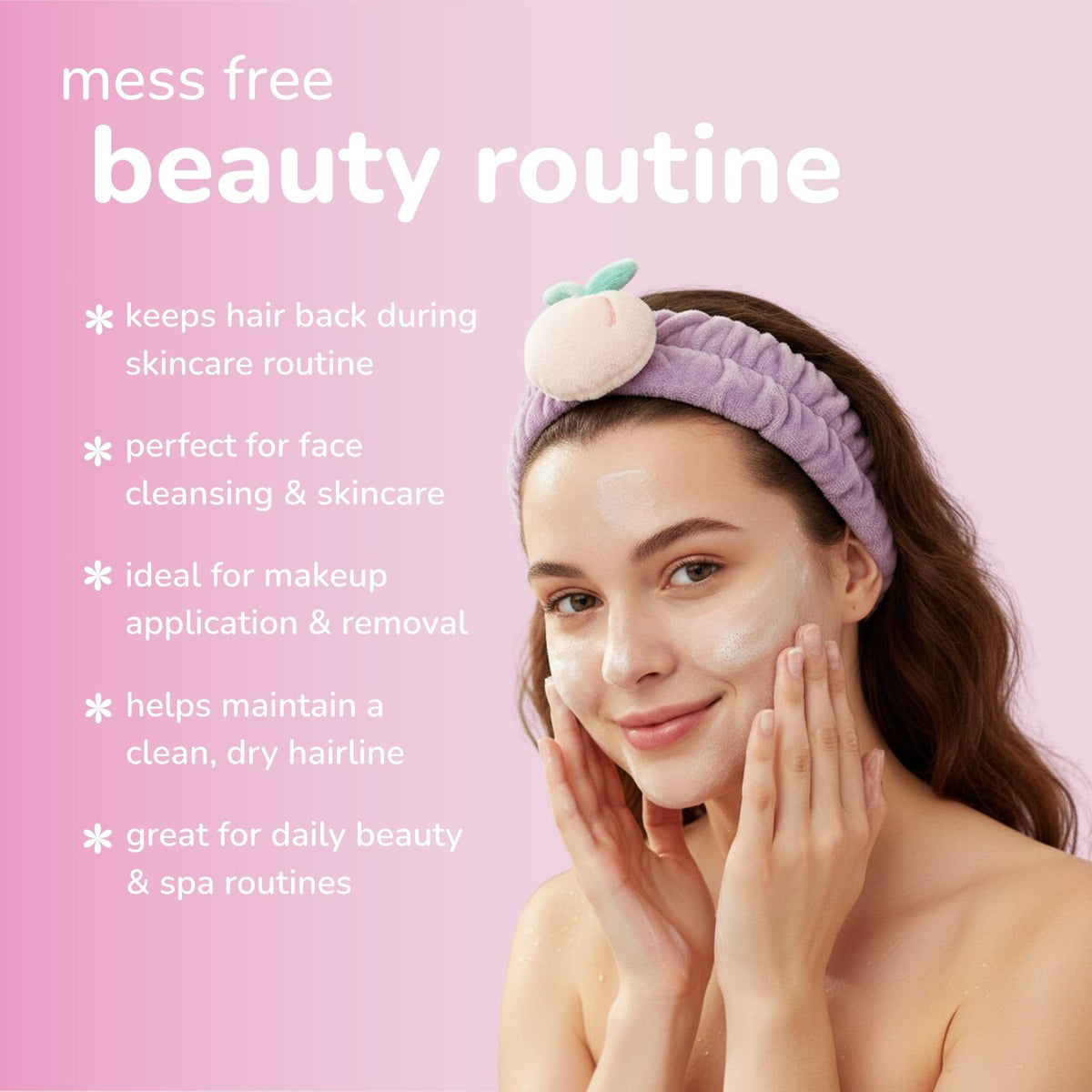The Crème Shop 3D Teddy Headband (Peach Please)