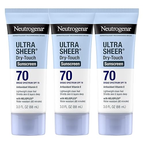 Neutrogena Ultra Sheer Dry-Touch Sunscreen For Face & Body, SPF 70 Broad Spectrum UVA/UVB Protection, Lightweight Water Resistant & Non-Greasy, Travel Beauty & Personal Care Neutrogena
