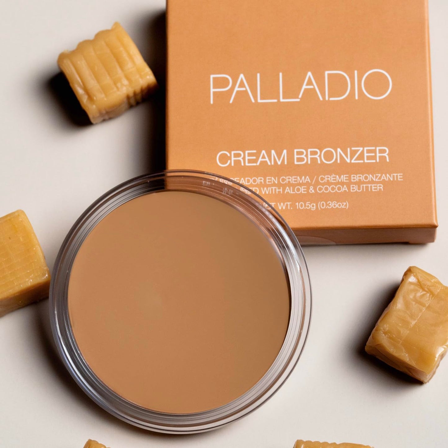 Palladio Cream Bronzer for Face & Skin, Creates a Sun Kissed Glow, Infused with Aloe & Cocoa Butter, Buildable Coverage, Vegan Formula, Cruelty Free Beauty & Personal Care Palladio