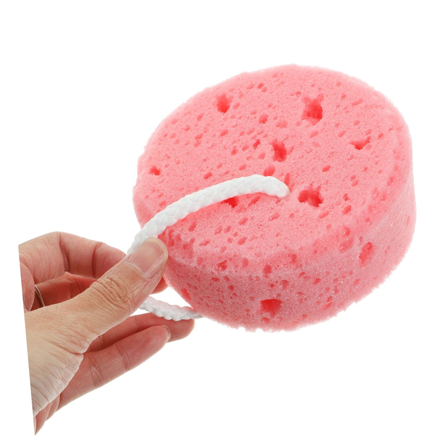 FRCOLOR Bath Shower Sponges Exfoliating Body Scrubber Set with Hanging Lanyard Lightweight Portable Soft Foam Sponge for Kids and Adults 3 Pack Beauty and Personal Care FRCOLOR