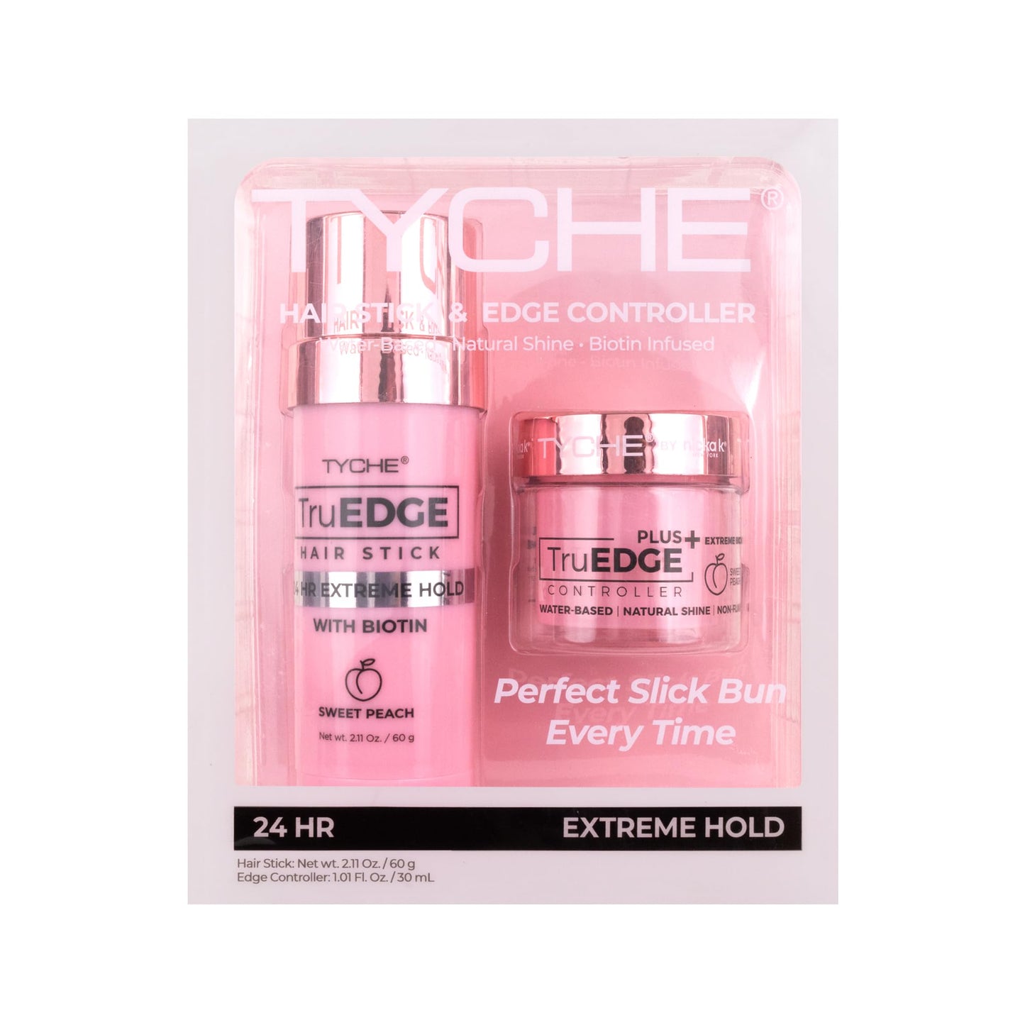 Tyche by Nicka K New York, Edge Controller and Hair Styling Stick, 24 Hour Hold, Water Based, Natural Shine, Biotin Infused (Sweet Peach) Beauty & Personal Care Tyche