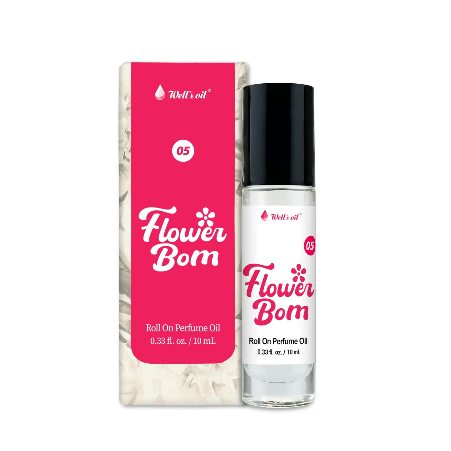 Well's Oil Roll-On Perfume Oil (Flower Bom) | Long-Lasting | Paraben-Free | 0.33 Fl Oz / 10 ml Beauty & Personal Care Well's Oil