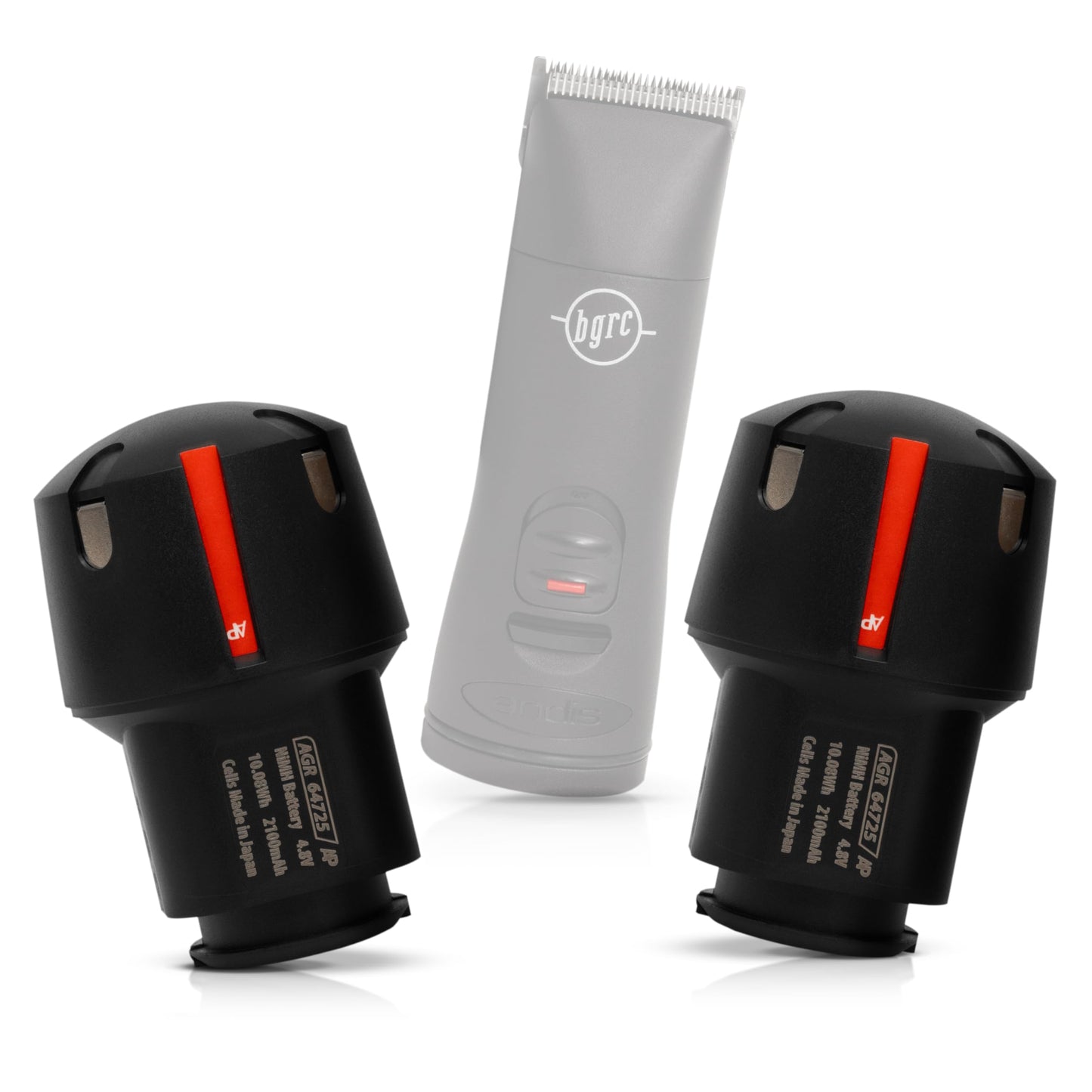 Pack of Two High-Capacity Replacement Batteries for Andis PowerGroom AGR and BGR Clippers. NiMH, 2100mAh, Japanese Cells. Compatible with Andis Bgrc. Beauty and Personal Care Artisan Power