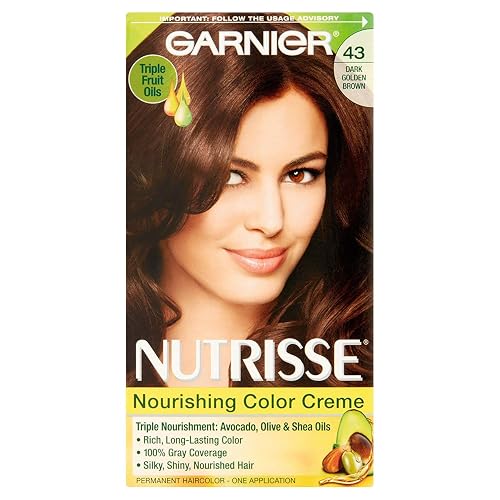 Garnier Nutrisse Haircolor Creme, Dark Golden Brown [43] 1 Each Beauty & Personal Care NUTRISSE