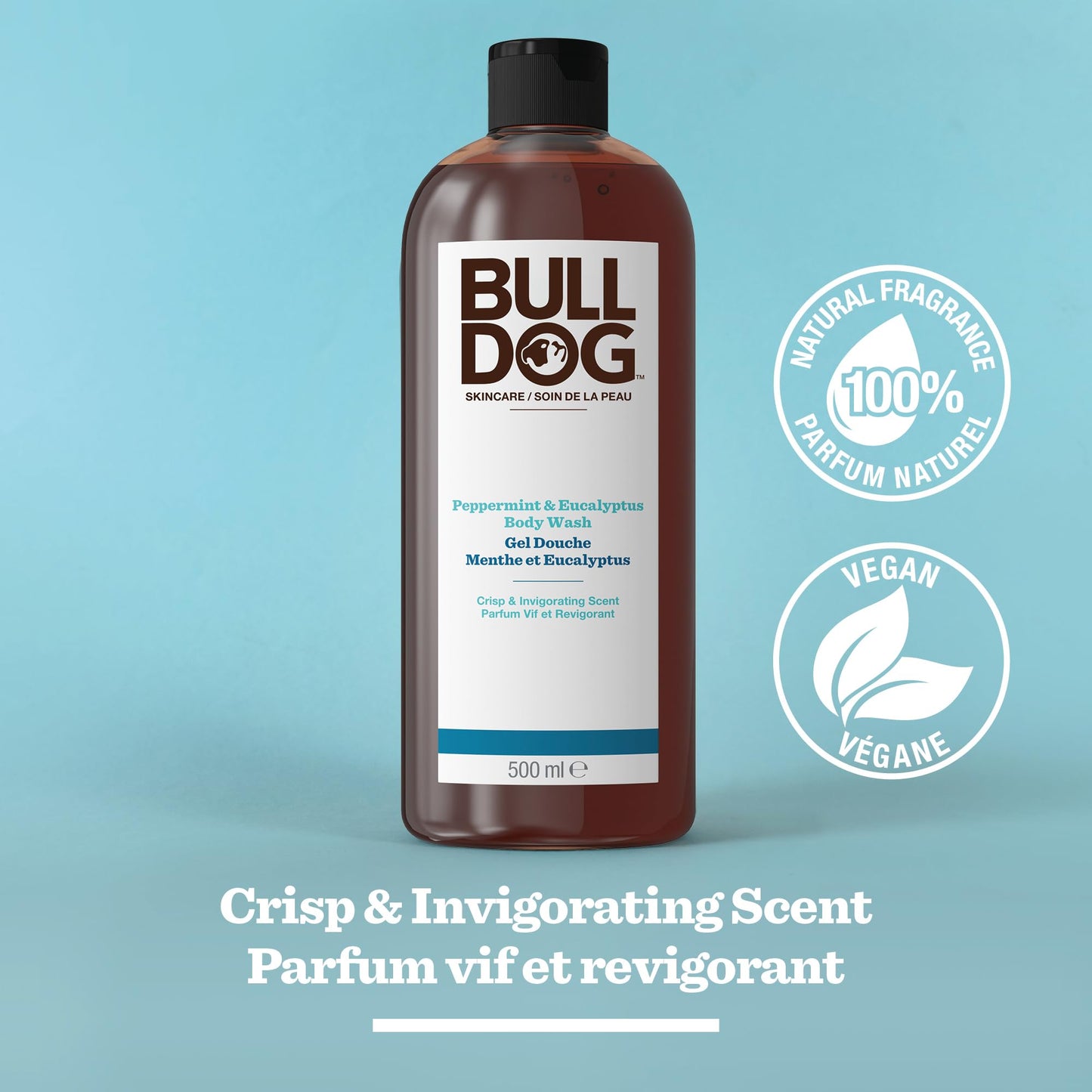 Bulldog Mens Skincare and Grooming Body Wash, Peppermint and Eucalyptus, 16.9 Fluid Ounce Beauty & Personal Care Bulldog Skincare for Men