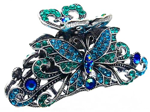 Fashion & Lifestyle Large Metal Alloy Hair Claw Jaw Clip for Women and Girls - Pretty Strong Clamp Non-Slip Barrette Hair Updo Grip Bath Accessories Beauty & Personal Care Fashion & Lifestyle