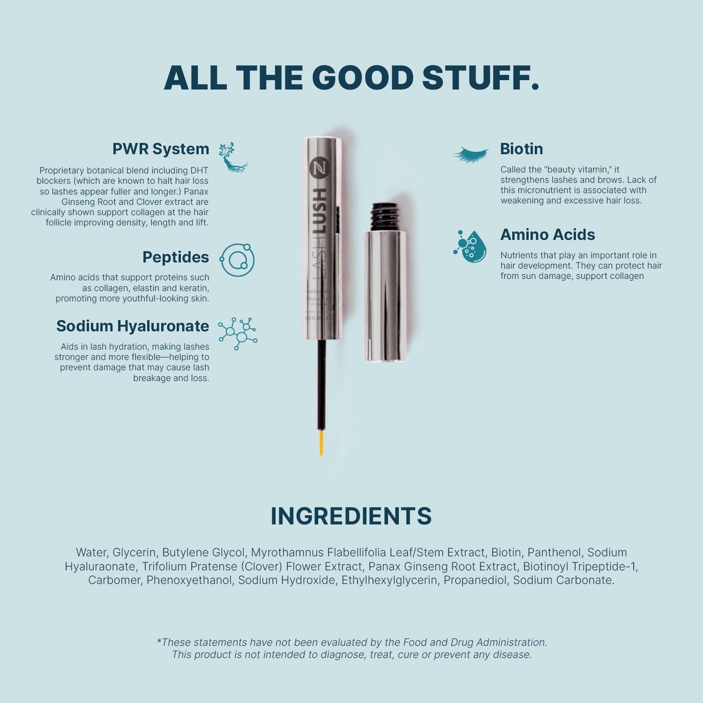 Neora LashLush - 3-in-1 Lash & Brow Serum, Hormone-Free, Strengthens, Volumizes, Reduces Breakage, Peptides + Biotin + Amino Acids - 0.17oz Beauty & Personal Care NEORA