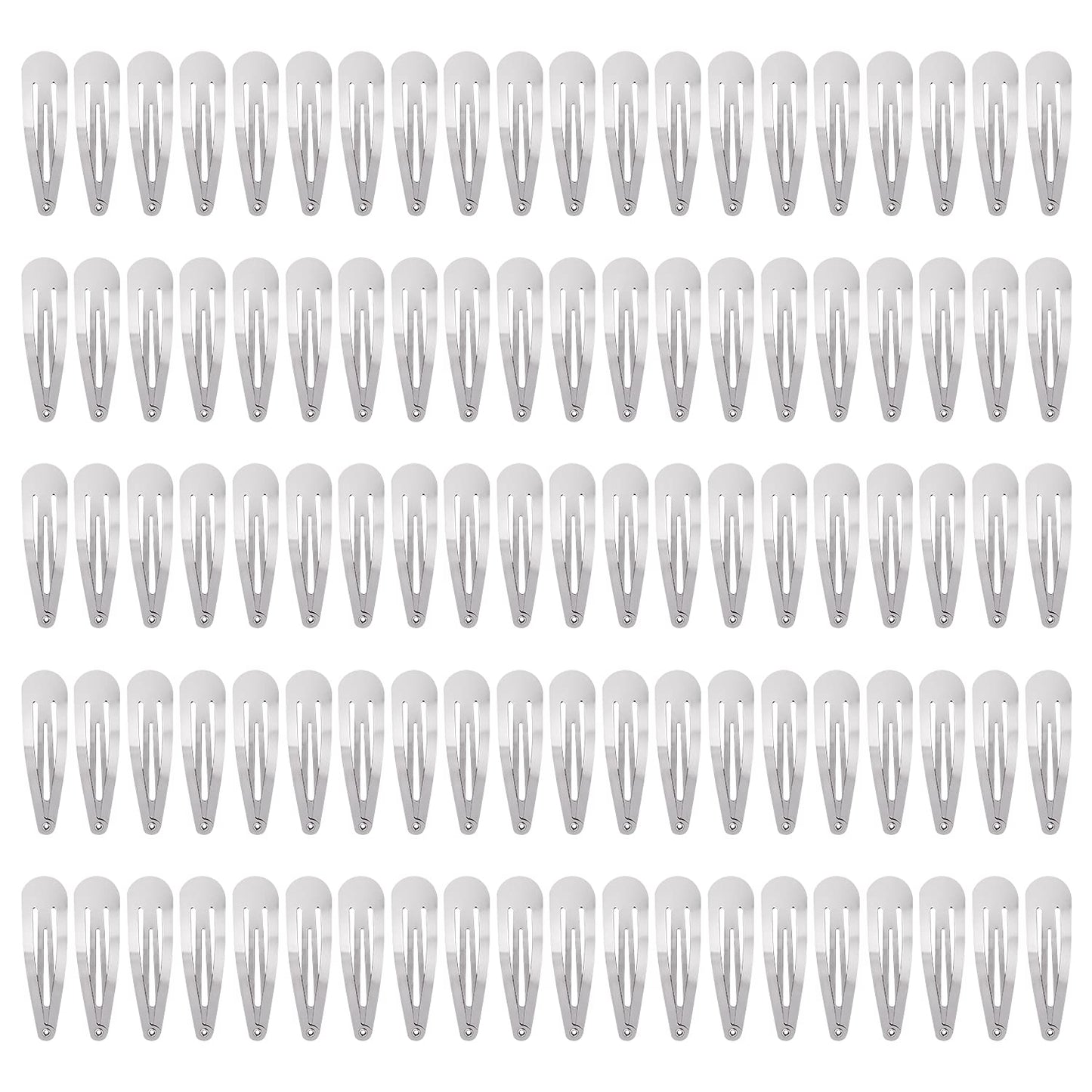 Lawie 100 Pack 6 CM Silver Blank Snap Metal Hair Clips 2.5 Inch Small Plain Base Hair Barrettes Gray Hair Pins Thin Fine Bang Hair Grips Arts Beauty & Personal Care Lawie