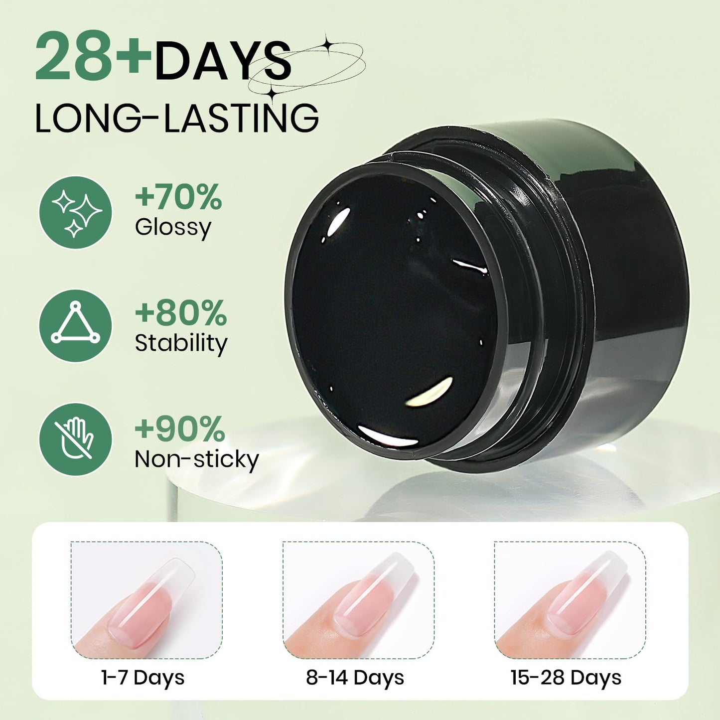 SUPWEE Clear 3D Gel Nail Art, 2PCS 3D Sculpting Gel for Nail Art Non Stick Hand Solid Builder Gels Home Manicure, Nail Salon, Nail Charms, Solid Beauty and Personal Care SUPWEE