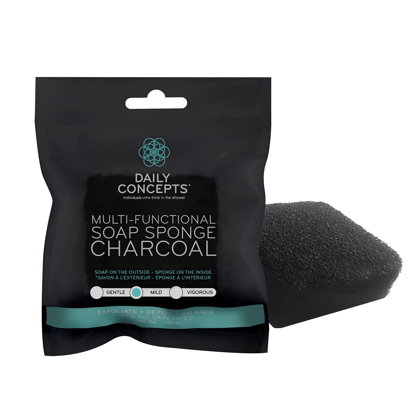 DAILY CONCEPTS Mild Texture Sponge, Charcoal Beauty & Personal Care DAILY CONCEPTS