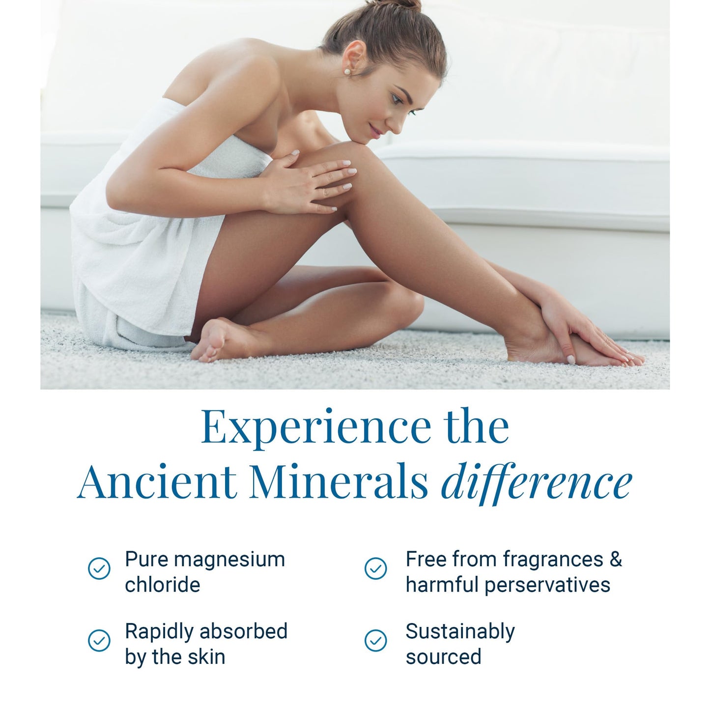 Ancient Minerals Magnesium Oil Refill Bottle, high Concentration Topical Genuine Zechstein Magnesium Chloride Topical Magnesium (33oz) Beauty & Personal Care Ancient Minerals