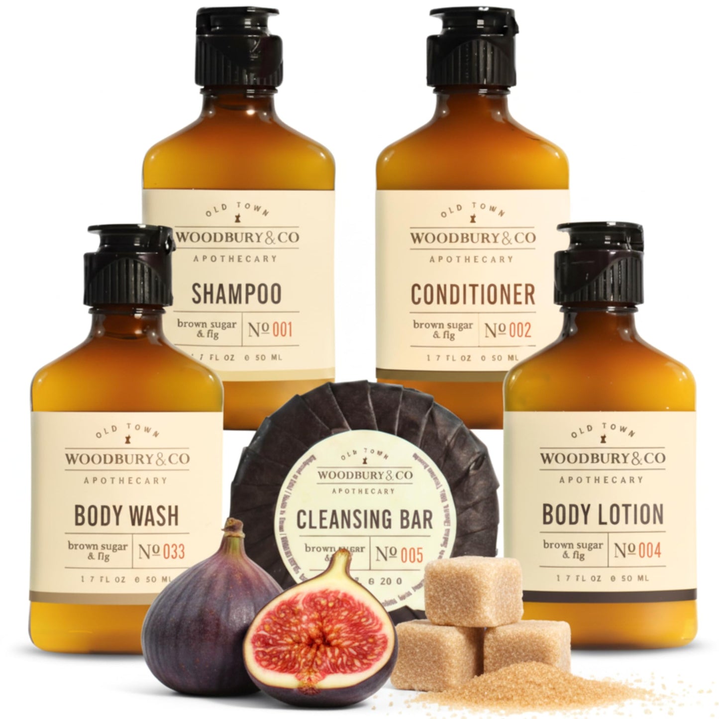 WOODBURY & CO Travel Size Shampoo Conditioner Body Wash Lotion & Soap (150 PK, 1.7 oz each), Guest Bathroom Essentials Toiletries Airbnb Bulk Mini Beauty & Personal Care HOTEL EMPORIUM, INC.