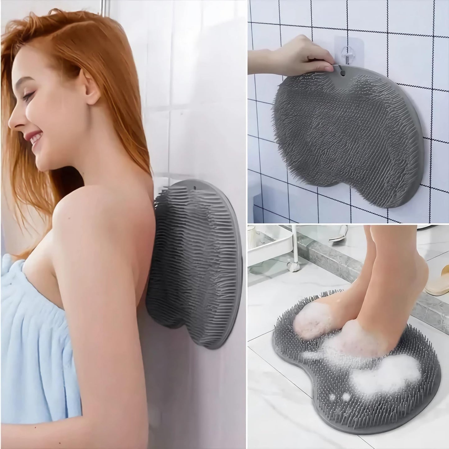 VALWORD 2-Pack Shower Foot Scrubber Mat for Seniors, Men, Women Beauty and Personal Care VALWORD