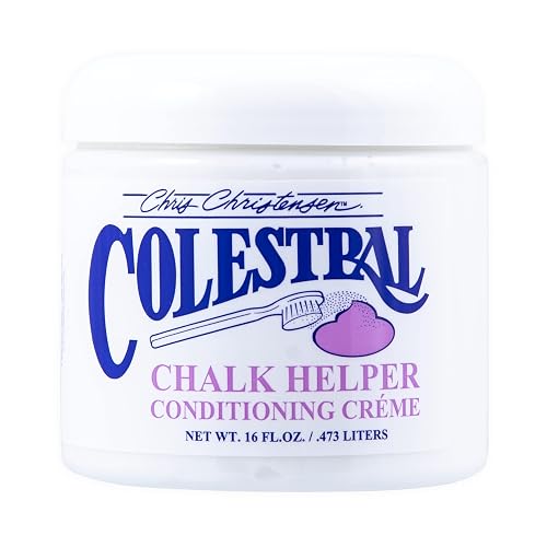 Chris Christensen Colestral Chalk Helper Conditioning Crème, Groom Like a Professional, Restores Moisture, 16 oz Jar Beauty & Personal Care Chris Christensen