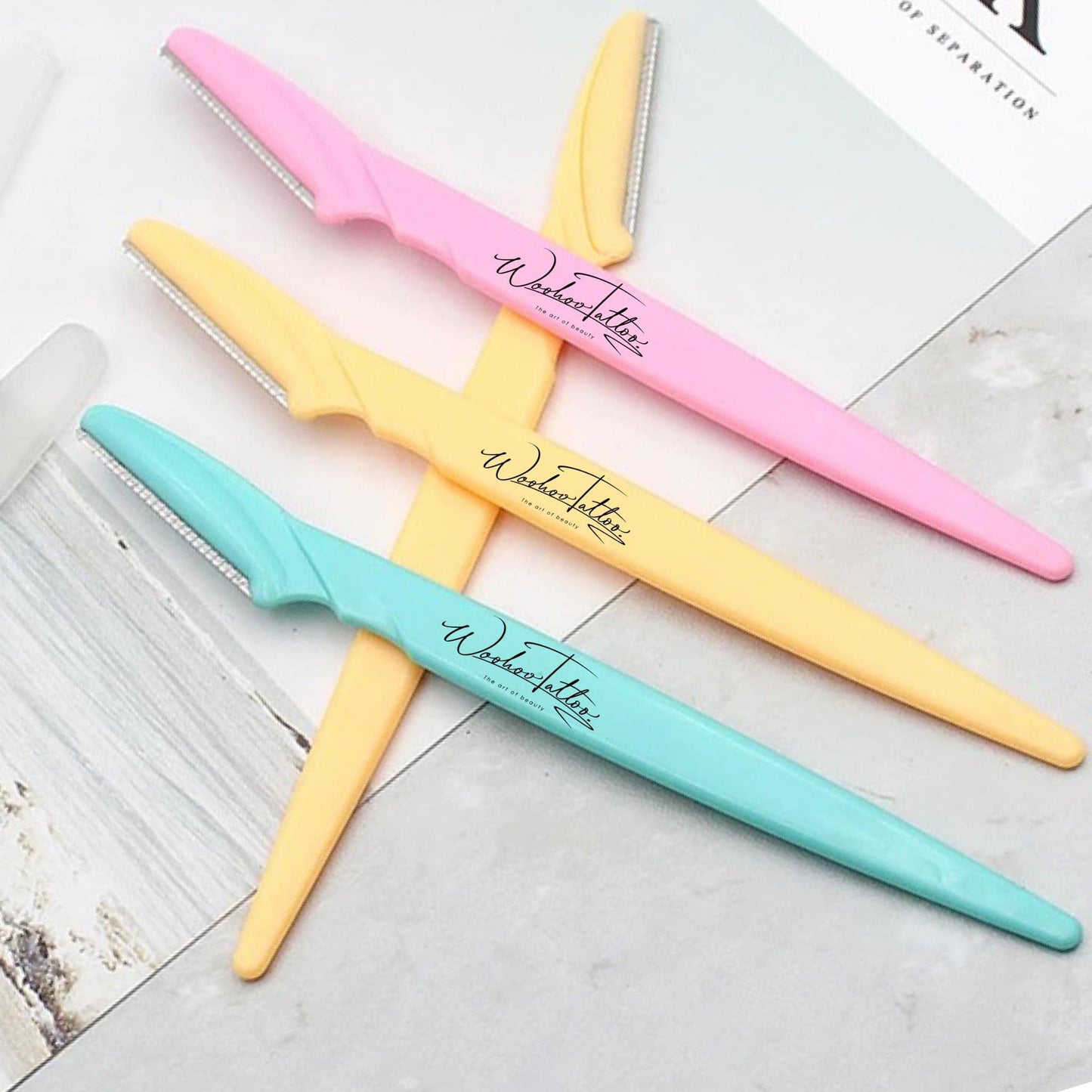 6 Razors Eyebrow Razor Hair Shaver Trimmer Multipurpose For Facial Dermaplaning Eyebrow Hairs Trimmer Shaver For Microblading Permanent makeup Beauty and Personal Care Woohoo Tattoo