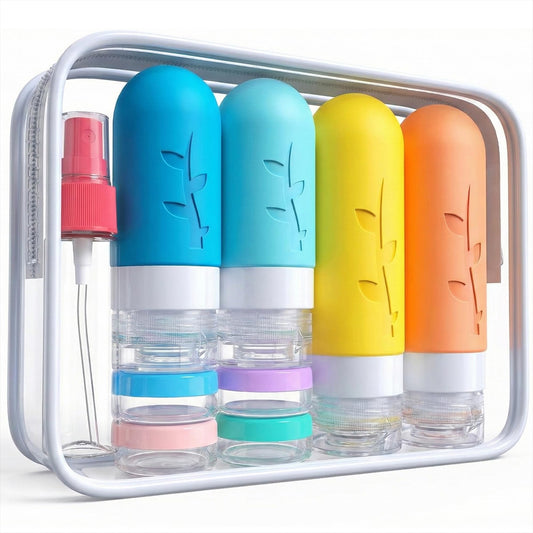DEPOZA 16 Pack Travel Bottles Set - TSA Approved Leak Proof Silicone Squeezable Containers for Toiletries, Conditioner, Shampoo, Lotion & Body Wash Beauty & Personal Care DEPOZA
