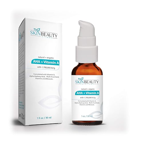 Natural & Organic Effective Vitamin A + AHA Cream - 1 oz - Vitamin A 5% at 1,700,000 IU/g Renewal Cream - Skin Tone Correction, Aging, Acne Beauty & Personal Care Skin Beauty Solutions