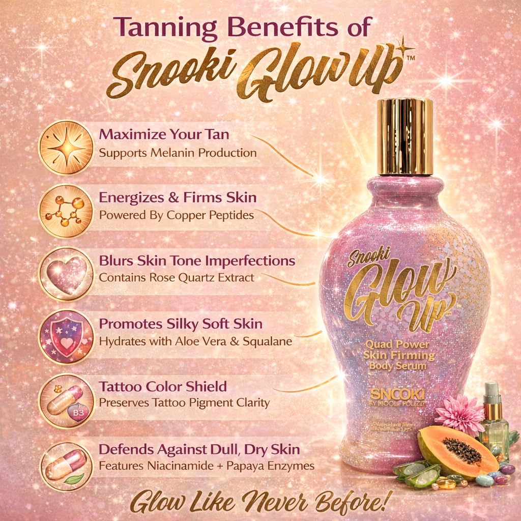 Snooki Glow Up Quad Power Skin Firming UV Intensifying Serum & Red Light Complex 12oz Beauty & Personal Care Supre