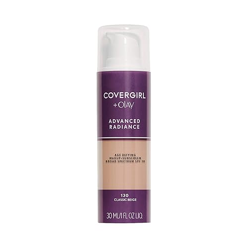 COVERGIRL Advanced Radiance Age Defying Foundation Makeup, Creamy Natural 120, 1 Ounce (Packaging May Vary) Liquid Foundation Base Beauty & Personal Care COVERGIRL