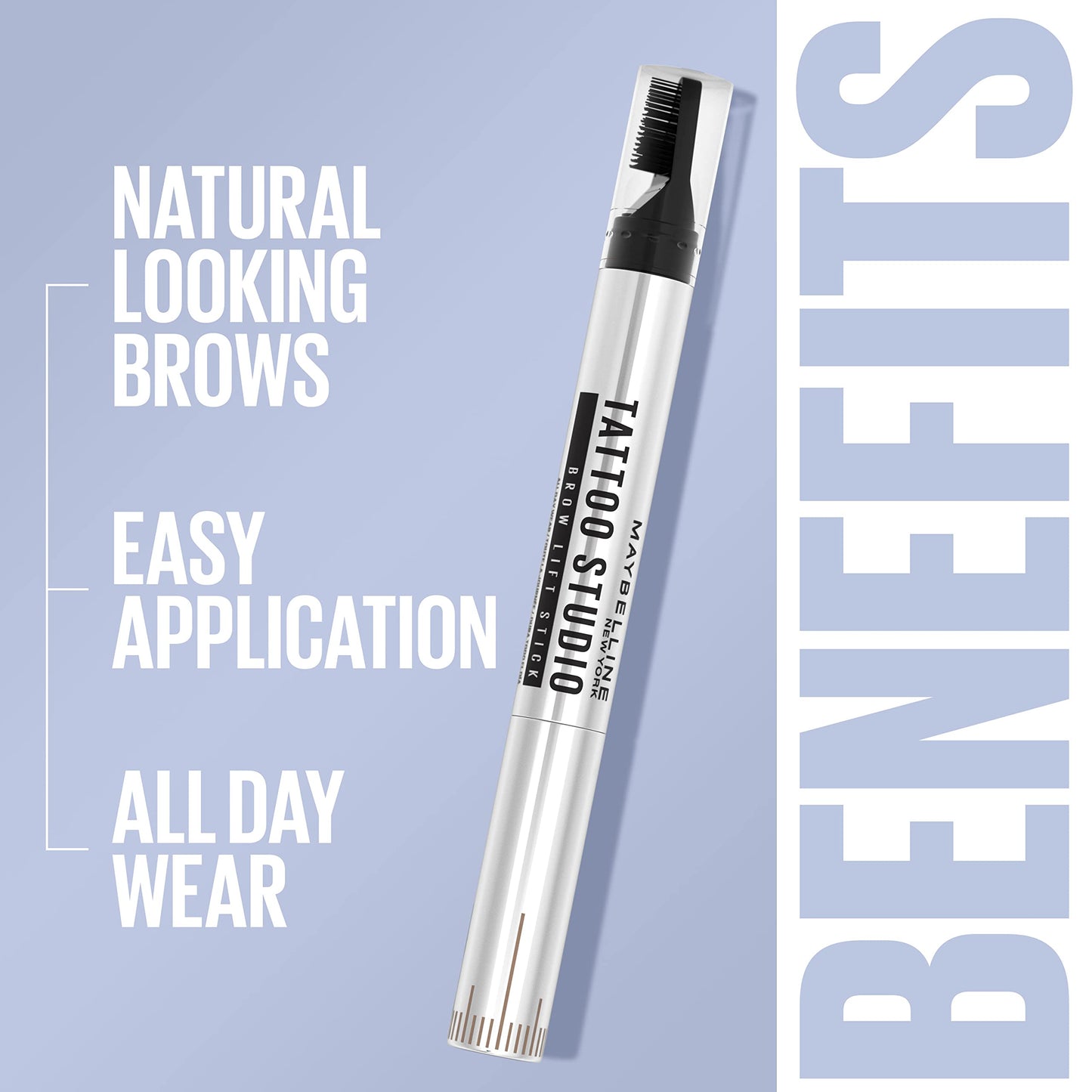 Maybelline TattooStudio Brow Lift Stick Makeup with Tinted Wax Conditioning Complex, Blonde, 1 Count Beauty & Personal Care MAYBELLINE