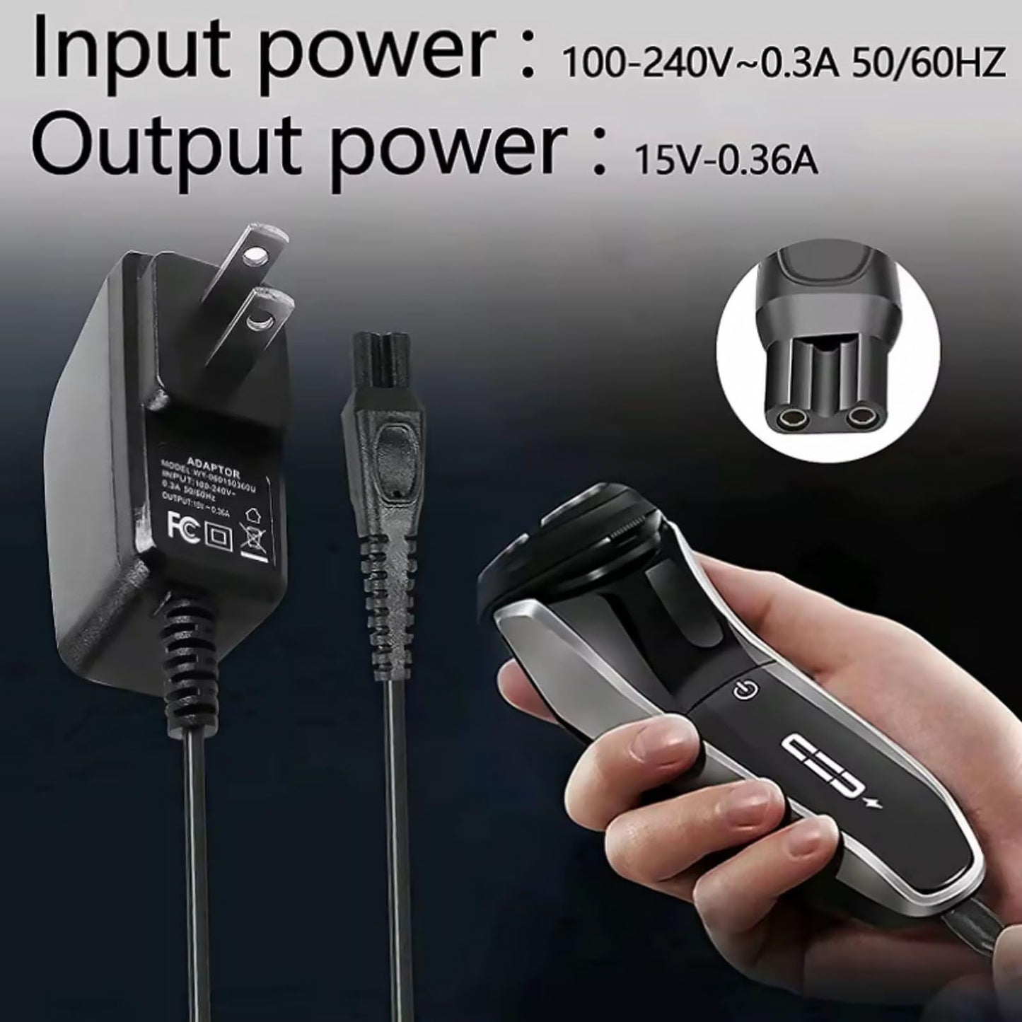 MOUDOAUER Trimmer Clipper Charger Cable for Norelco HQ8505 9000 7000 5000 3000 Series Clipper Beauty and Personal Care MOUDOAUER
