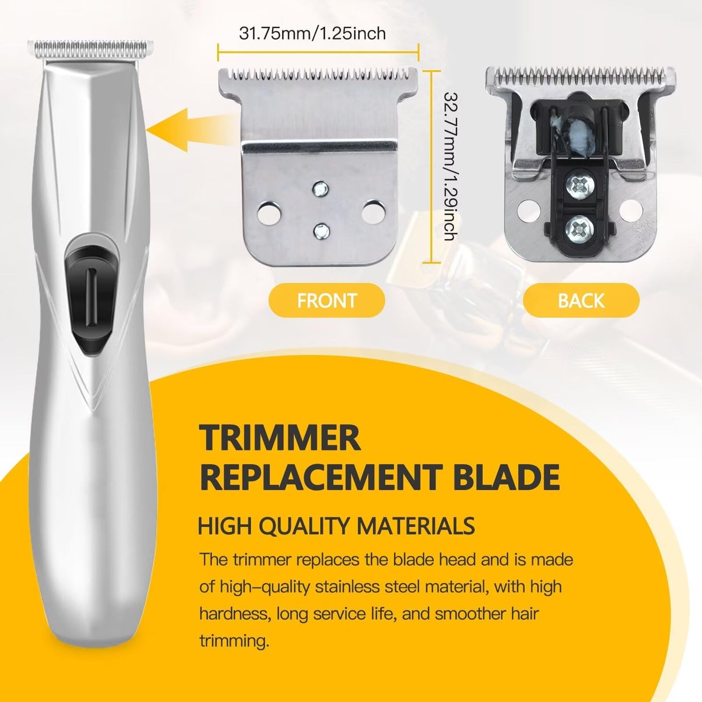 JRSHOME Trimmer Replacement T Blade Set Ceramic Blade Carbon Steel Blade Set for D8 SlimLine Pro Li Andis Hair Clipper Trimmer, #32105 D7#32655 Beauty and Personal Care JRSHOME