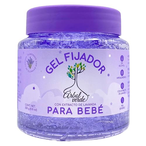 Arbol Verde Lavender Extract Baby Hair Gel - 8.8 oz, Gentle Baby Hair Products, Natural Hair Gel for Kids, Softens and Styles - Gel Fijador con Beauty & Personal Care Five Brothers Products
