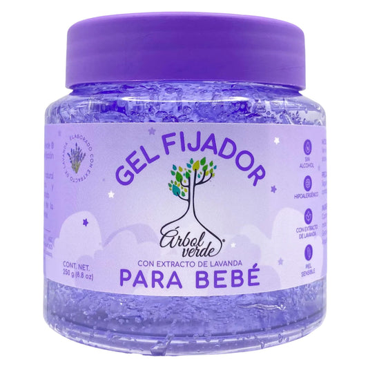 Arbol Verde Lavender Extract Baby Hair Gel - 8.8 oz, Gentle Baby Hair Products, Natural Hair Gel for Kids, Softens and Styles - Gel Fijador con Beauty & Personal Care Five Brothers Products