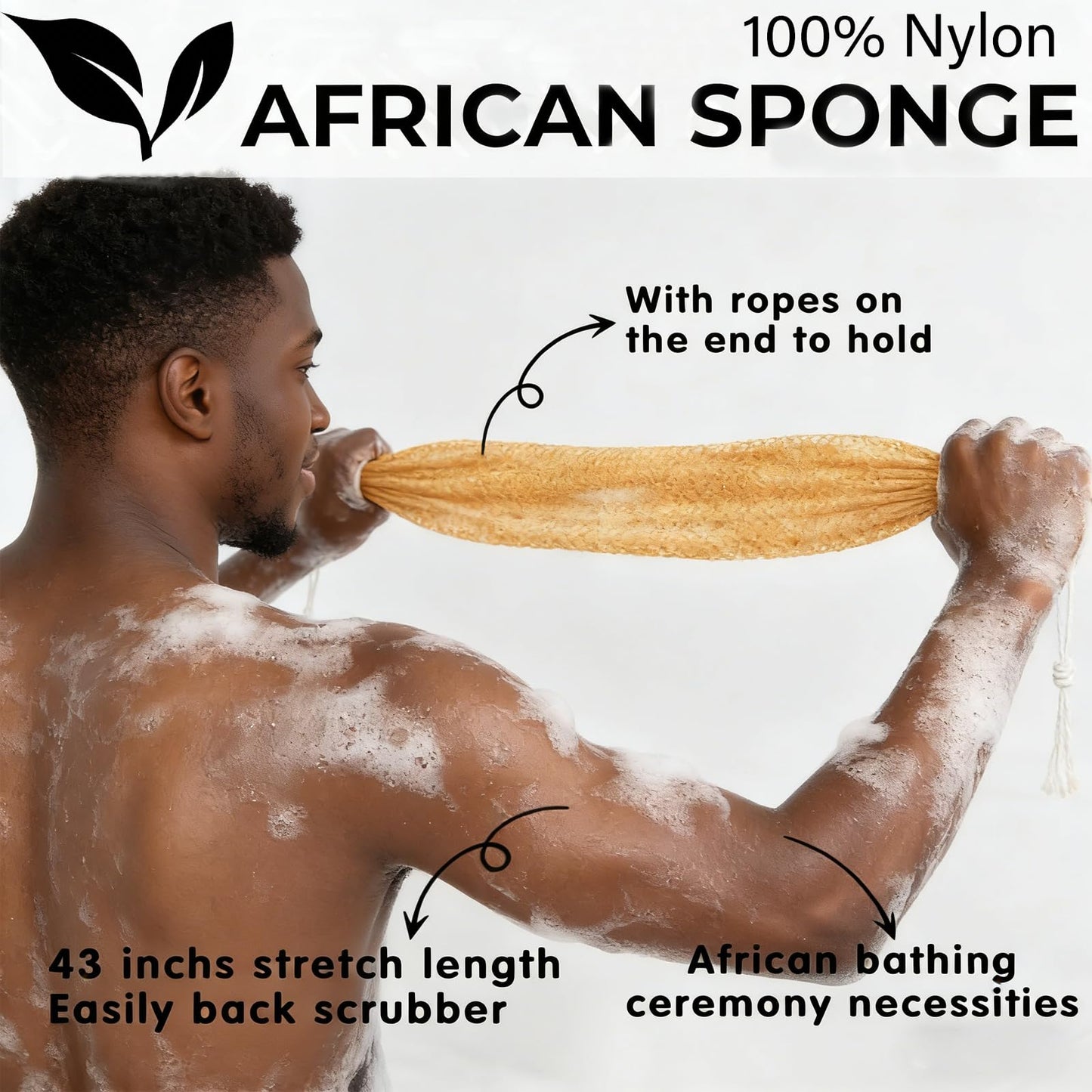 Ember and Root African Exfoliating Body Net Sponge, Ember and Root African Net Sponge, Exfoliating Towel, Exfoliating Washcloth Face & Body Scrub Beauty and Personal Care ember and root