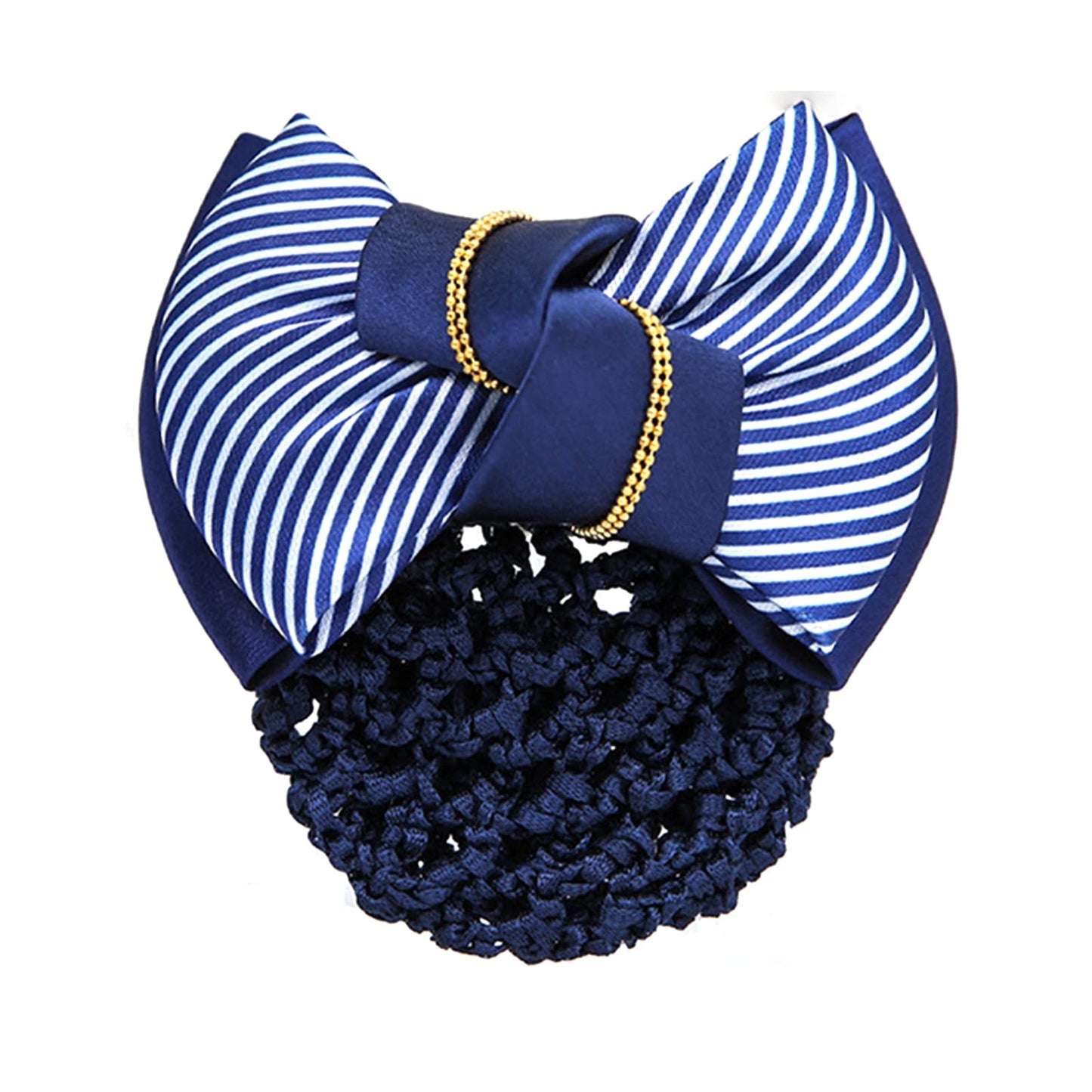 iRIIRIO 4pcs Women Hair Clip with Bowknot Hair Bun Cover Barrettes Net Snood Hairnet Bow Bow-knot Decor Hair Clip Hairnet for Ladies(Blue) Beauty & Personal Care iRIIRIO