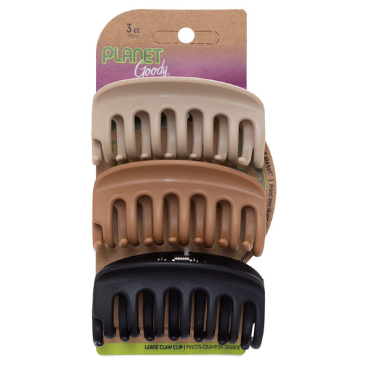 GOODY Planet Sustainable Round Claw Clips, Assorted Colors (Colors may vary), 3 Counts (Pack of 1) - Pain-Free Hair Accessories for Women, Men, Boys Beauty & Personal Care GOODY