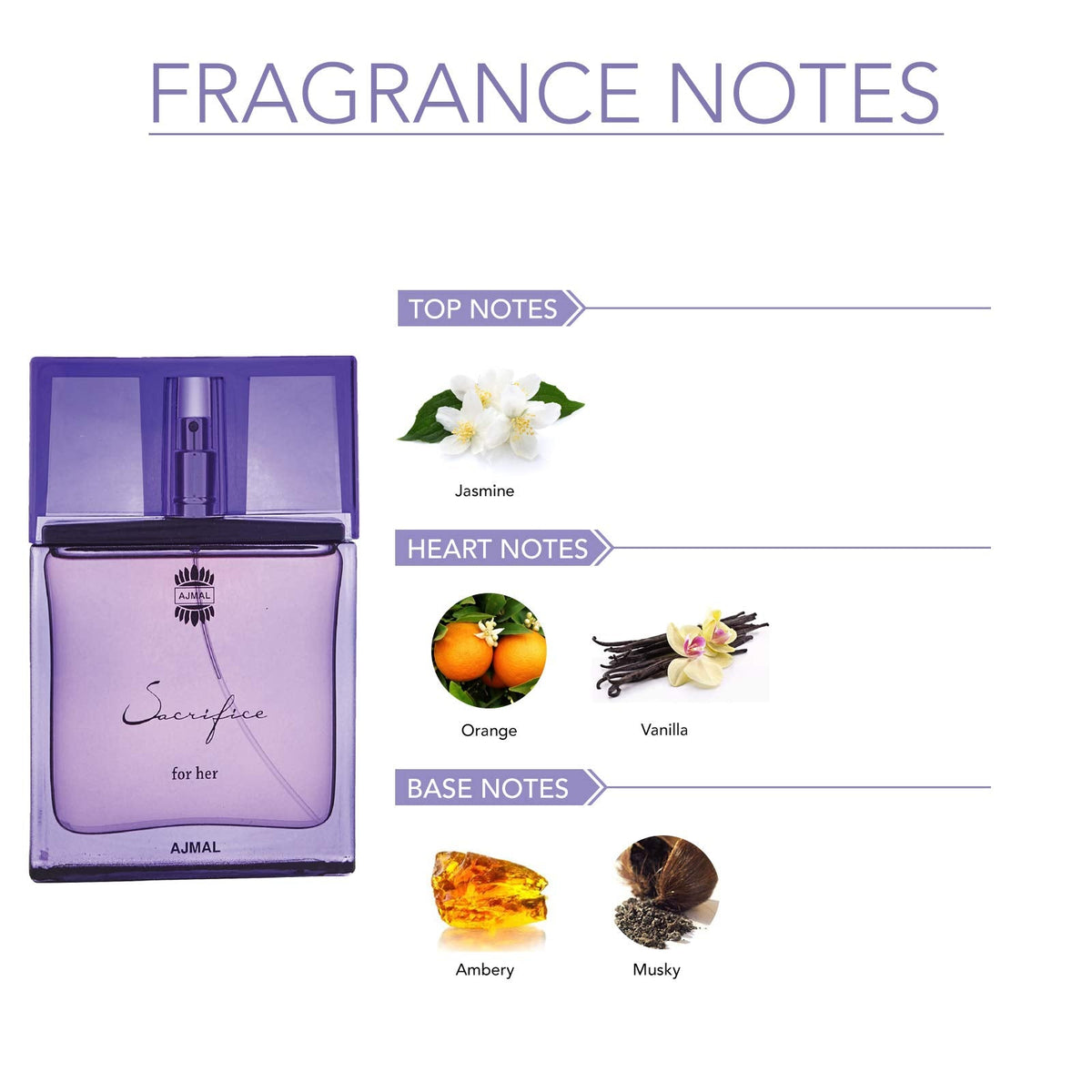 Ajmal Sacrifice Gift For Her EDP 50ML Long Lasting Scent Spray Floral Perfume Gift For Women - Made In Dubai Beauty & Personal Care Ajmal