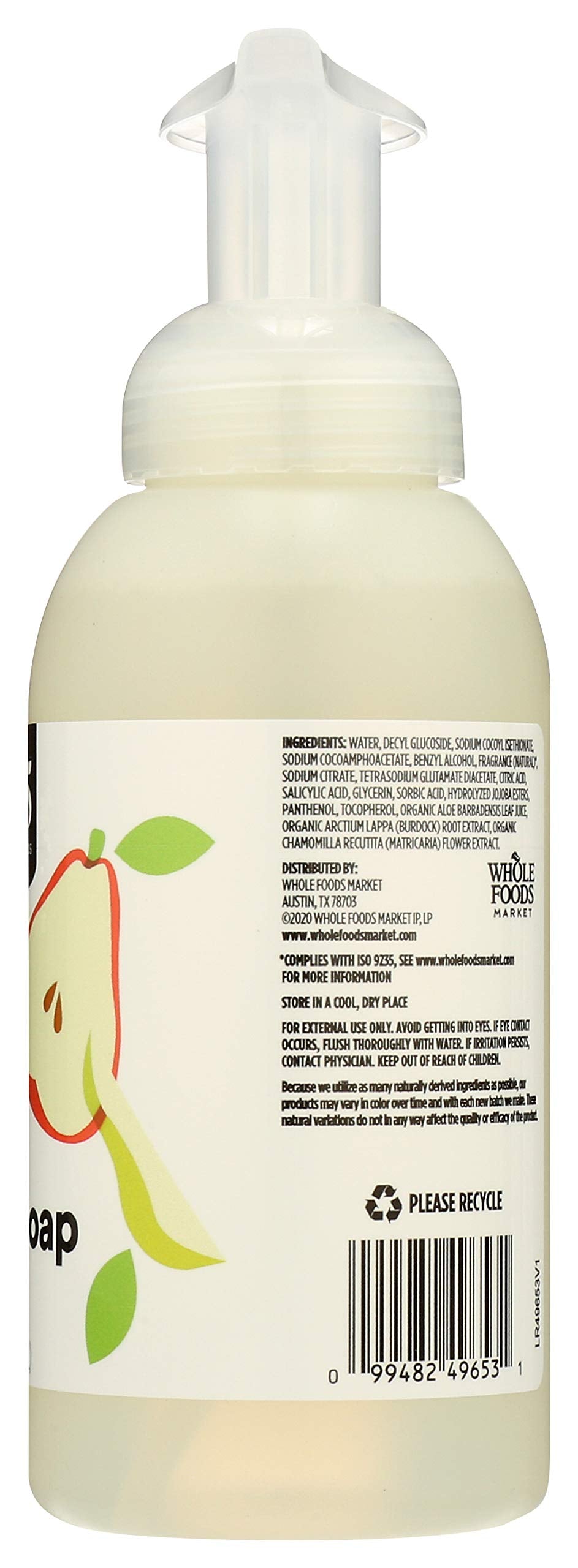 365 by Whole Foods Market, Hand Soap Foaming Anjou Pear, 12 Fl Oz (Pack of 2) Beauty and Personal Care 365 by Whole Foods Market