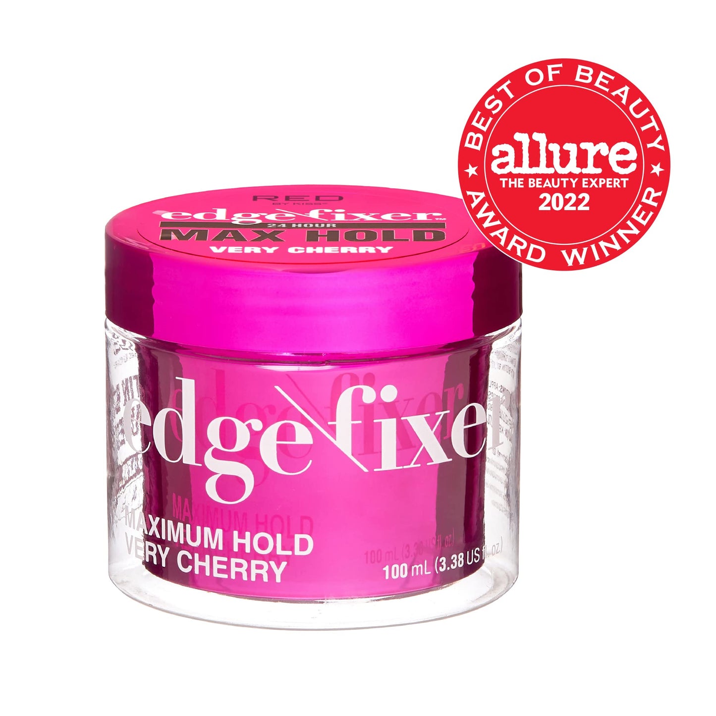 Red by Kiss Edge Fixer Hair Shine Gel, 24 Hour Max Hold, Non-Flaking, Biotin B7 Infused, Natural Styling, Professional Edge Control Wax, Perfect Beauty & Personal Care Red by Kiss