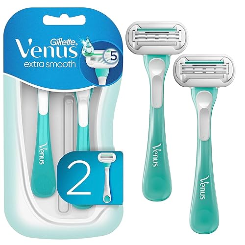 Gillette Venus Extra Smooth Sensitive Disposable Razors for Women with Sensitive Skin, 2 Count Beauty & Personal Care Gillette Venus