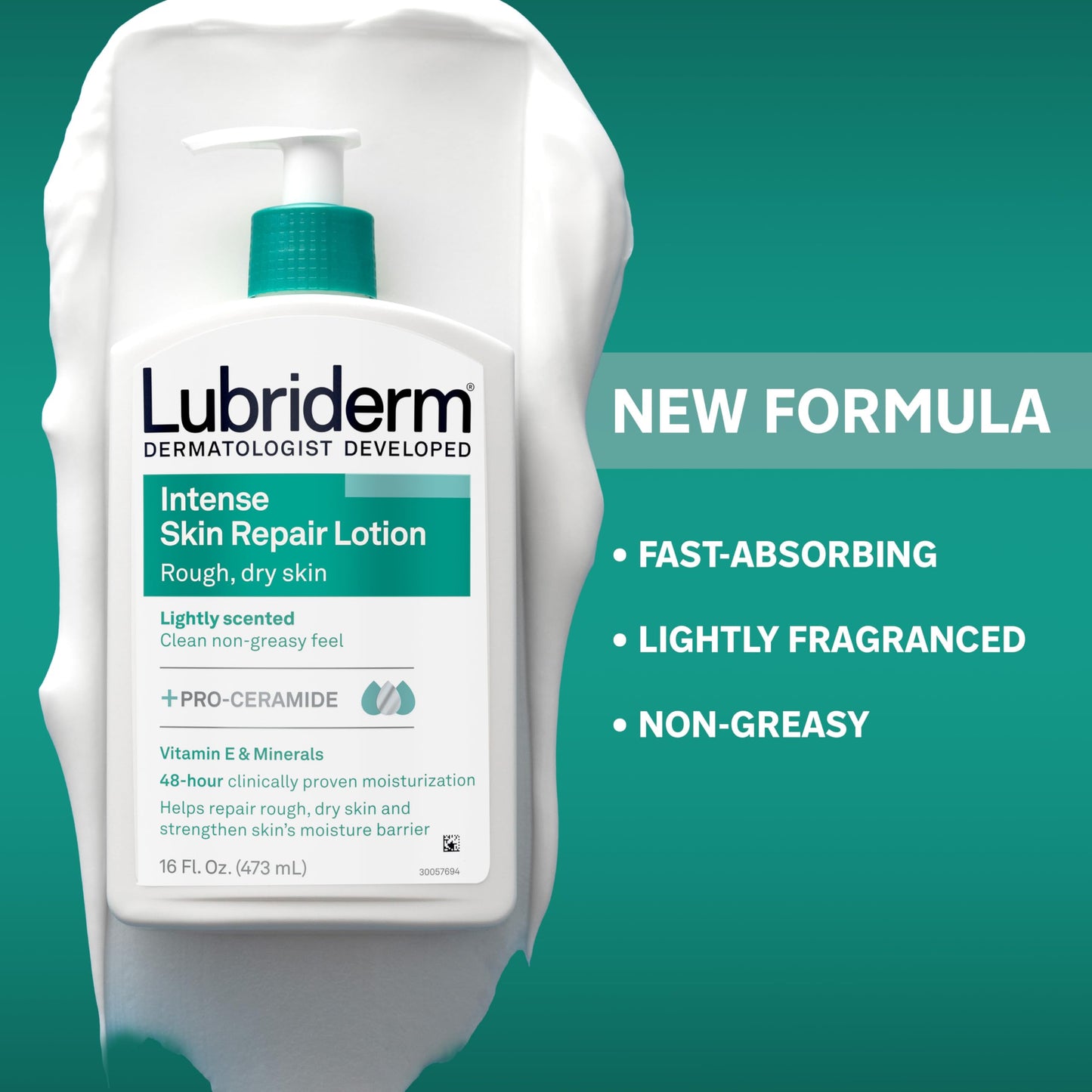 Lubriderm Intense Skin Repair Moisturizing Hand & Body Lotion + Pro-Ceramide, 48-Hour Hydration for Rough, Dry, & Sensitive Skin, Non-Greasy Beauty & Personal Care Lubriderm