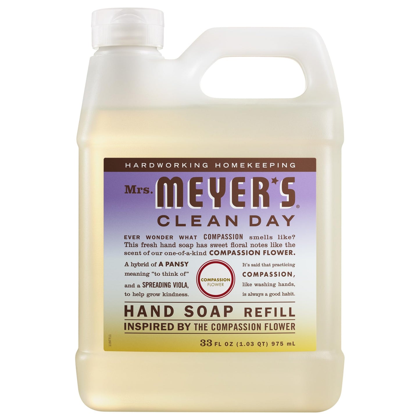 MRS. MEYER'S CLEAN DAY Hand Soap Refill, Compassion Flower Scent, 33 Fl Oz Bottle Beauty & Personal Care Mrs. MEYER'S