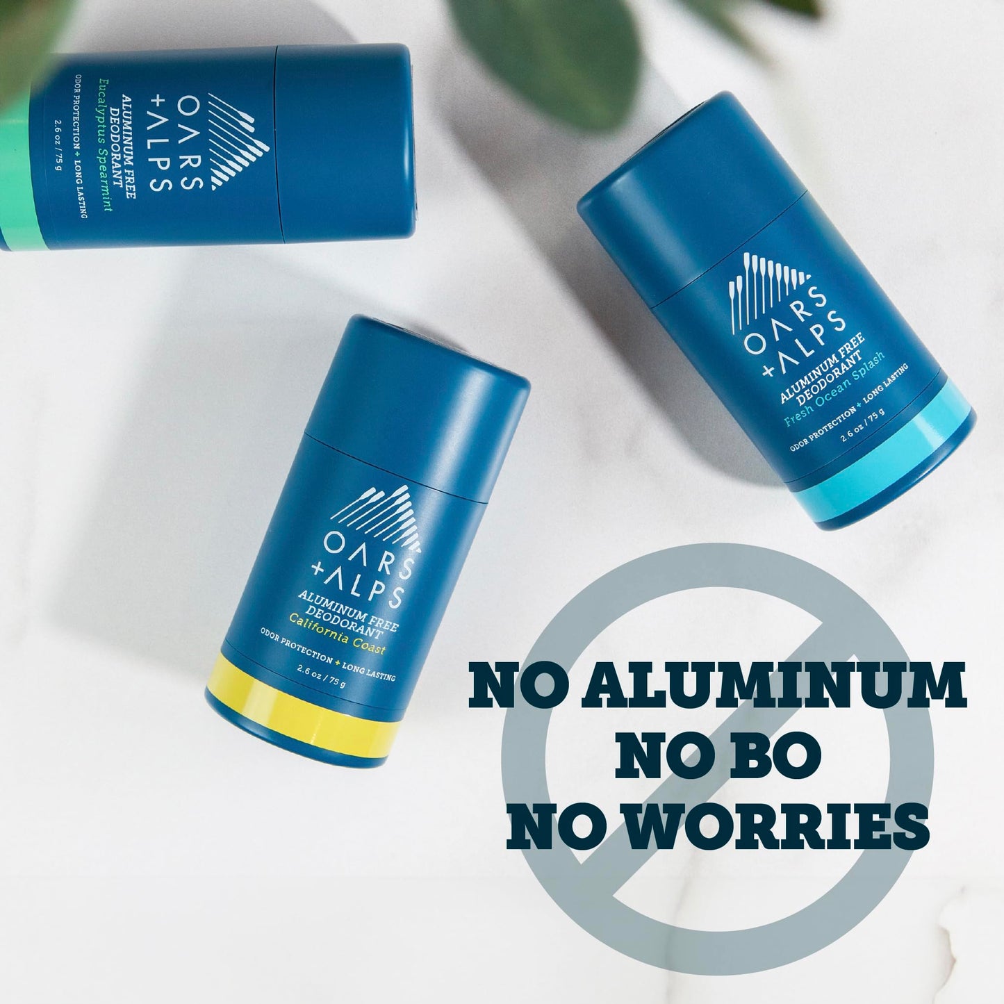 Oars + Alps Aluminum Free Deodorant for Men - Long Lasting Odor Protection, Clear & Free of White Residue, Anti-Chafing Smooth Glide, Dermatologist Beauty and Personal Care Oars + Alps