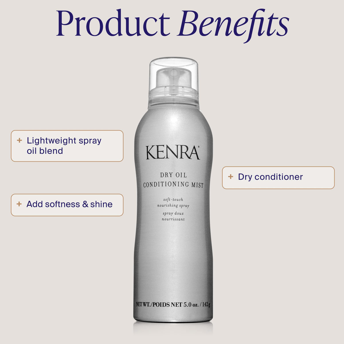 Kenra Professional Dry Oil Conditioning Mist | Soft-Touch Nourishing Spray | Increases Shine & Softness | All Hair