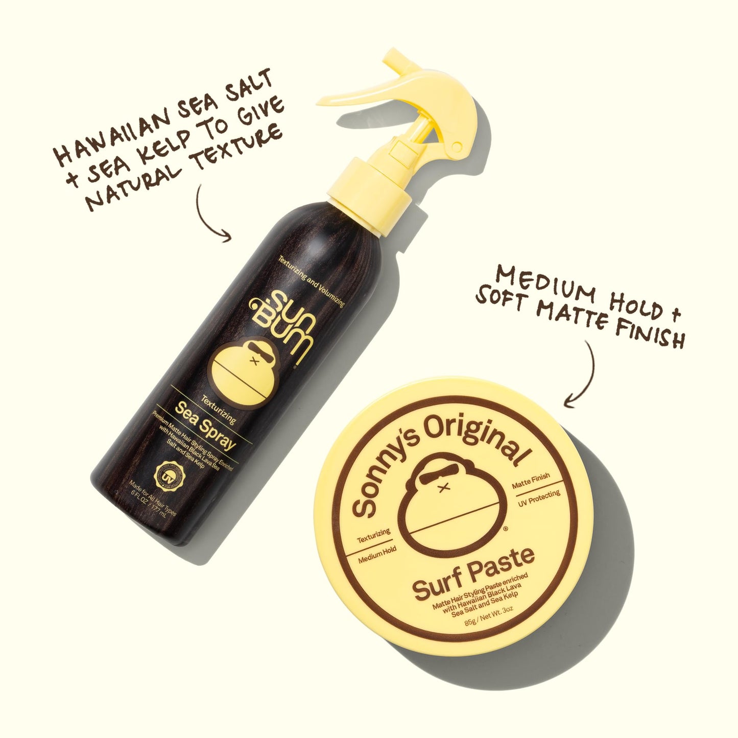 Sun Bum Sonny's Original Surf Paste - Matte Finish Hair Styling Paste - Medium Hold - 3 oz Beauty & Personal Care Sun Bum
